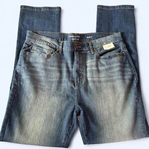 Banana Republic Men's Faded Blue Straight Jeans